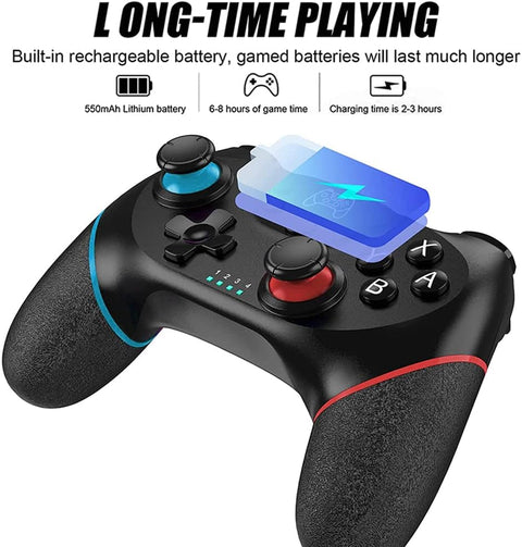 [2023 Upgraded Version] Wireless Pro Controller Compatible for Nintendo Switch Sefitopher Bluetooth Switch Pro Controller Gampad Joypad,PC Controller Supports Gyro Axis Turbo and Dual Vibration with Charging Cable