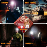 Head Torch Rechargeable,Motion Sensor,5200mAh Waterproof Adjustable Headlamp for Camping Running Fishing Outdoor