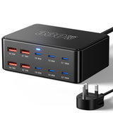 330W 10-Port USB Charging Station, PD 100W 65W 45W 30W 20W 18W USB C GaN III Charger Laptop & Phone Fast Charger Plug